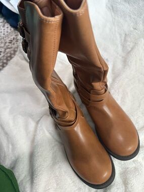 Classic Women's Mid-Calf Buckle Booties - Tan